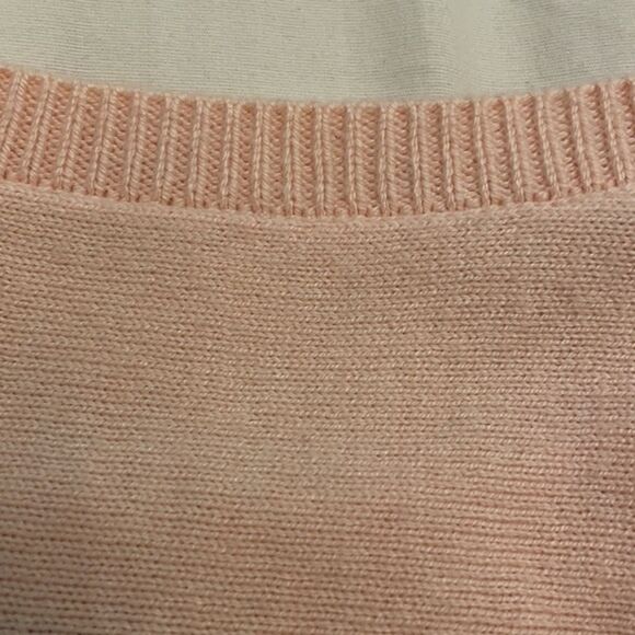 Etcetera Pink Knit Sweater Womens Small Cashmere Cotton Fly Back - Picture 10 of 10